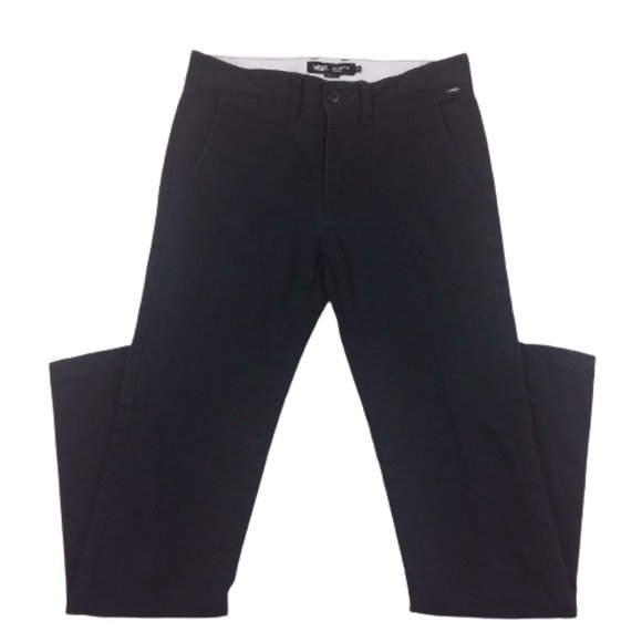 Vans Other - Vans Authentic Chino Pants Slim Fit Flat Front Straight Leg Black Cotton Blend